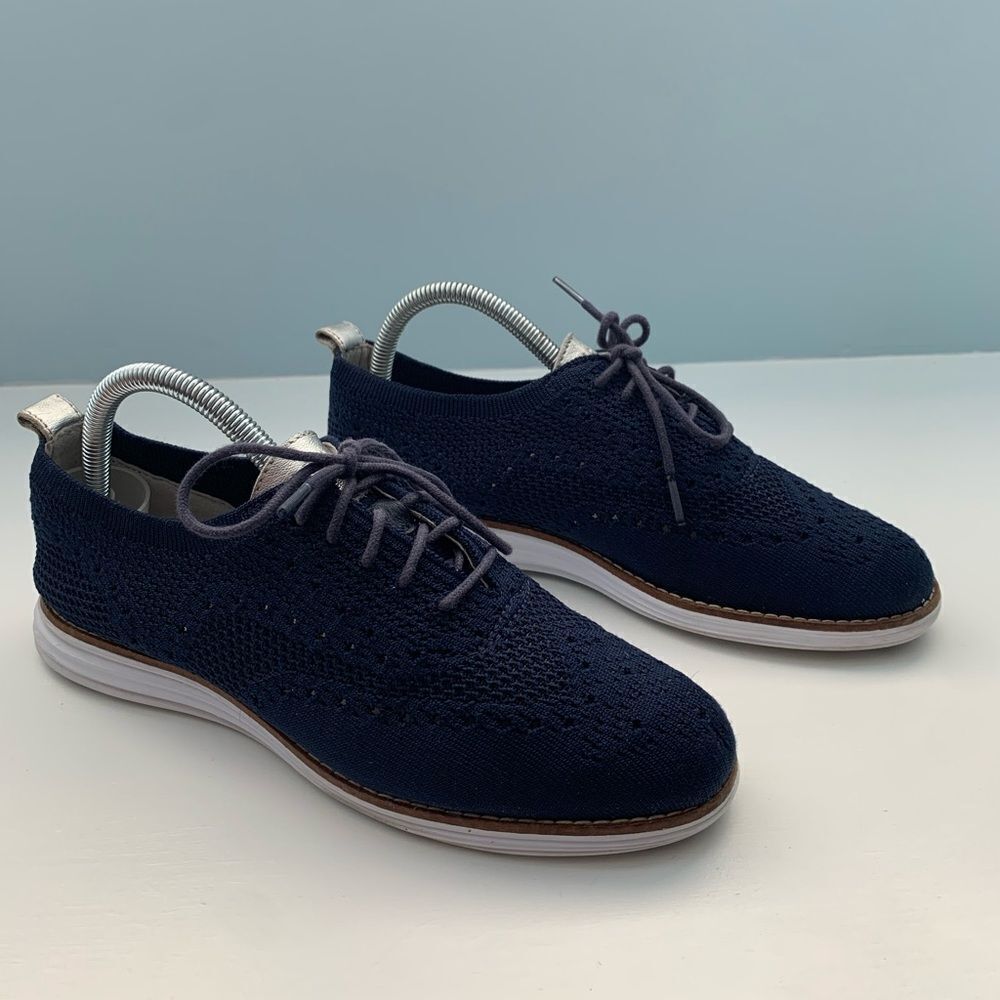 Cole Haan Navy Knit dress shoes